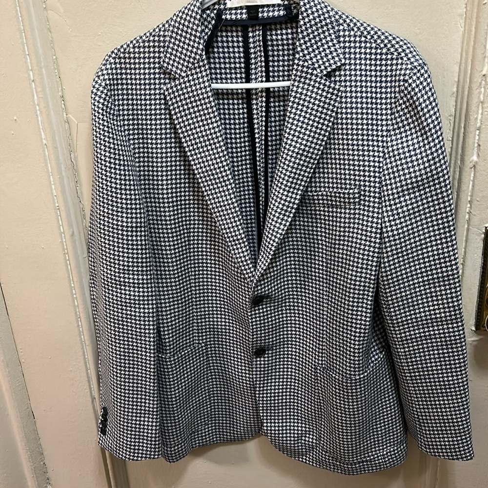RETRO HUGO BOSS Cream Houndstooth Blazer